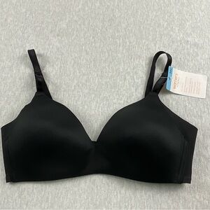 WARNER’S LIGHTLY LINED NO SIDE EFFECTS WOMEN’S WIRE-FREE BRA SIZE: 34 C  BLACK